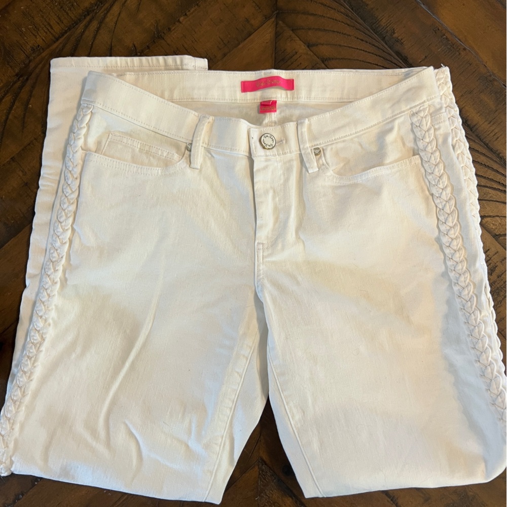 Lily Pulitzer women’s white braided side seam